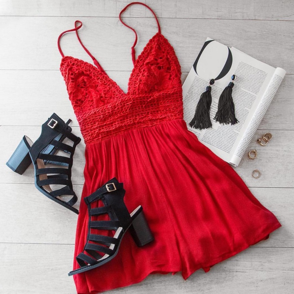Black lace romper